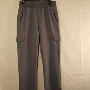 Outdoor Sports grey cargo-style Wide Leg sweatpants or joggers